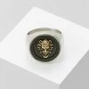 Guess LION HEAD COIN - Ring - Silver-coloured/gold-coloured