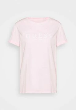 Guess ROLL CUFF TEE - Print T-shirt - Pastel Dream