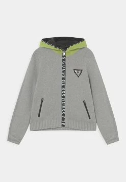 Guess JUNIOR HOODED - Cardigan - Light Heather Grey