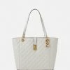 Guess NOELLE ELITE TOTE - Tote Bag - Stone