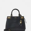 Guess KATEY LUXURY SATCHEL - Handbag - Black