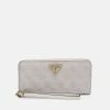 Guess LAUREL LARGE ZIP AROUND - Wallet - Light Grey