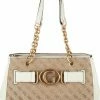 Guess AVIANA LUXURY SATCHEL - Handbag - Latte Stone