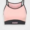 Guess DIXIE ACTIVE BRA - Light Support Sports Bra - Black/pink