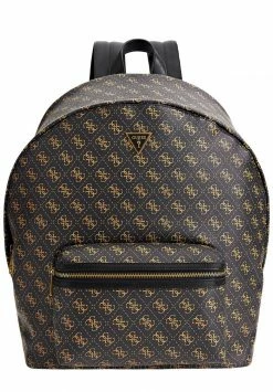 Guess VEZZOLA COMPACT BACKPACK UNISEX - Rucksack - Brown/ochre