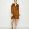 Guess ES LS ALYA - Shirt Dress - Brown Leaf