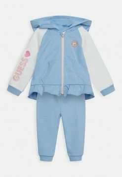 Guess HOODED ACTIVE UNISEX SET - Zip-up Sweatshirt - Light Blue