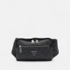 Guess VEZZOLA SMART SQUARED BUM BAG UNISEX - Bum Bag - Black