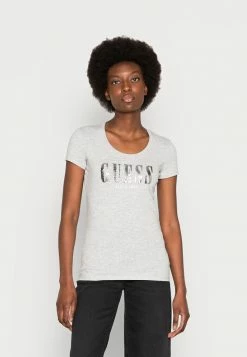 Guess FANNY TEE - Print T-shirt - Light Stone Heather