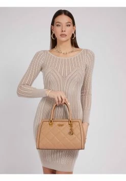Guess ABEY GIRLFRIEND SATCHEL - Handbag - Beige