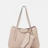 Guess ECO BRENTON GIRLFRIEND SATCHEL - Handbag - Almond