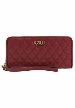 Guess MAILA LARGE ZIP AROUND - Wallet - Merlot