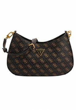 Guess ALEXIE TOP ZIP - Handbag - Brown Logo