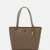 Guess NOELLE ELITE TOTE - Tote Bag - Latte