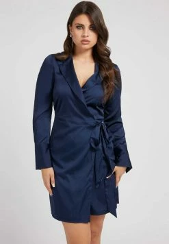 Guess ADAIR WRAP DRESS - Cocktail Dress / Party Dress - Blau