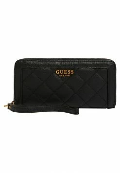 Guess ABEY LARGE ZIP AROUND - Wallet - Black