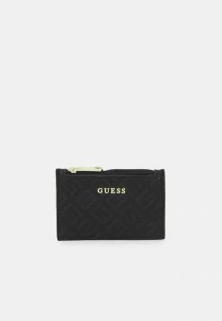 Guess LOREY TOP ZIP CARD HOLDER - Wallet - Black