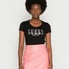 Guess FANNY TEE - Print T-shirt - Jet Black