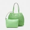 Guess VIKKY LARGE TOTE SET - Tote Bag - Green