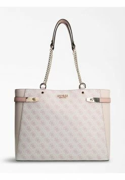Guess ZADIE LOGO GIRLFRIEND TOTE - Tote Bag - Rose