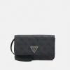 Guess LAUREL PHONE CROSSBODY - Across Body Bag - Coal