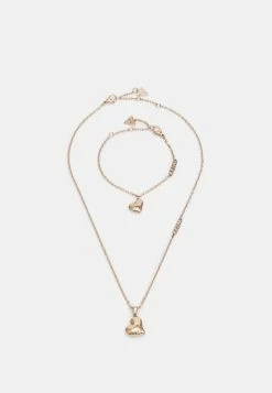 Guess FLUID HEARTS GIFT SET - Necklace - Rosegold-coloured