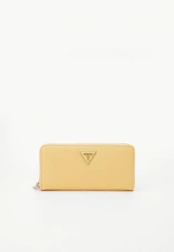 Guess LAUREL LARGE ZIP AROUND - Wallet - Pale Peach