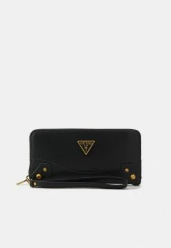 Guess AMANTEA LARGE ZIP AROUND - Wallet - Black