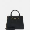 Guess IZZY STATUS SATCHEL - Handbag - Black