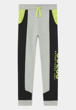 Guess JUNIOR ACTIVE PANTS - Tracksuit Bottoms - Grey/yellow
