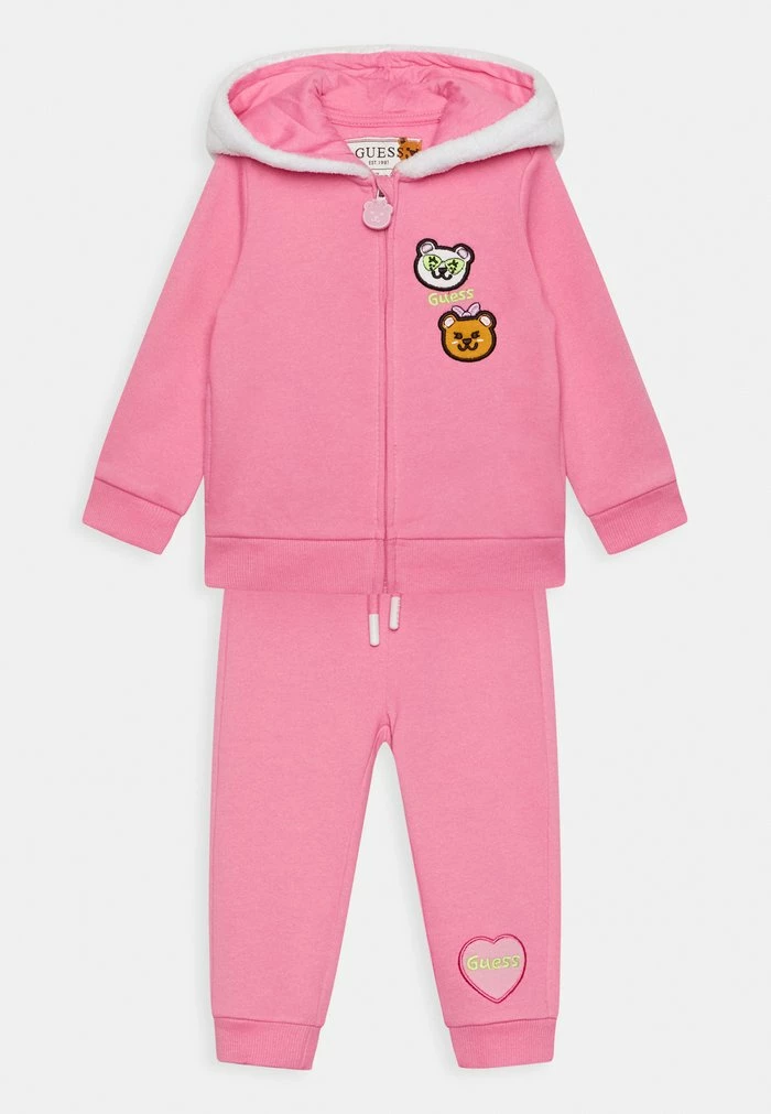 Guess HOODED ACTIVE SET - Zip-up Sweatshirt - Pink
