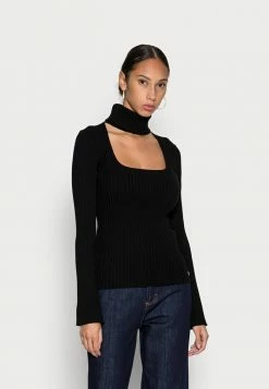 Guess COLETTE WIDE RIB - Jumper - Jet Black