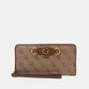 Guess IZZY CHEQUE ORGANIZER - Wallet - Latte Logo/brown