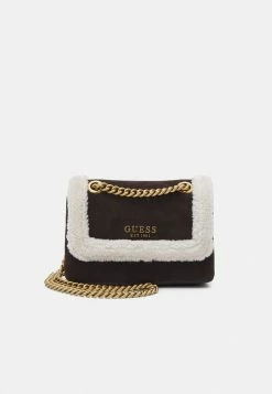 Guess ABEY MINI FLAP - Across Body Bag - Chocolate