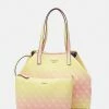 Guess VIKKY LARGE TOTE SET - Tote Bag - Yellow
