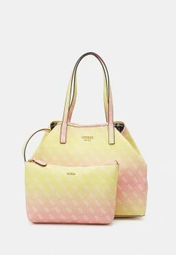 Guess VIKKY LARGE TOTE SET - Tote Bag - Yellow