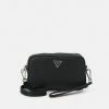 Guess CERTOSA SAFFIANO SMART UNISEX - Across Body Bag - Black