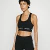 Guess ALINE - Medium Support Sports Bra - Jet Black