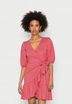 Guess ZAMA DRESS - Day Dress - Red White Vichy