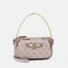 Guess IZZY DOUBLE POUCH CROSSBODY SET - Across Body Bag - Stone