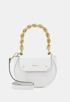 Guess AIDA CROSSBODY FLAP - Handbag - Ivory