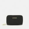 Guess LOREY DOUBLE ZIP MINI WALLET - Wallet - Black