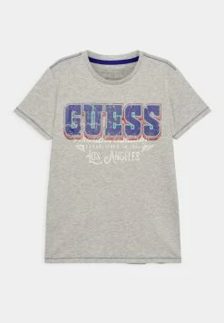 Guess JUNIOR UNISEX - Print T-shirt - Light Stone Heather