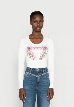 Guess FLORIA TEE - Long Sleeved Top - Pure White