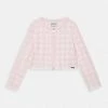 Guess JUNIOR CARDIGAN - Cardigan - Pink And White Pied
