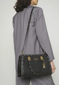 Guess ABEY GIRLFRIEND SATCHEL - Handbag - Blackout Wash