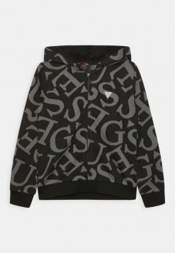 Guess JUNIOR HOODED UNISEX - Zip-up Sweatshirt - Jet Black