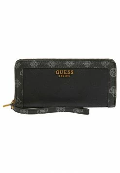Guess ABEY LARGE ZIP AROUND - Wallet - Blackout Wash
