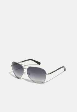Guess UNISEX - Sunglasses - Shiny Light Nickeltin/green Mirror