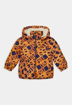 Guess BABY PRINTED HOODED UNISEX - Winter Jacket - Logo Orange